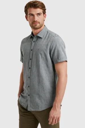 PME Legend™ Kurzarmhemd »Short Sleeve Shirt Ctn Linen 2 tone«, in melierter Optik