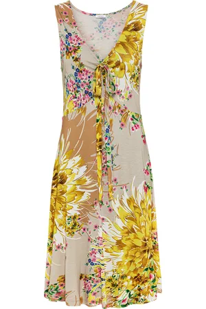 Lascana Jerseykleid, mit Alloverdruck und Bindeband, Trägerkleid, Strandkleid, sommerlich
