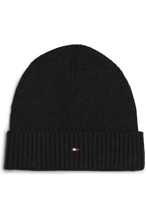 Tommy Hilfiger Strickmütze »TH FLAG PIMA COTTON BEANIE«, mit Logostickerei