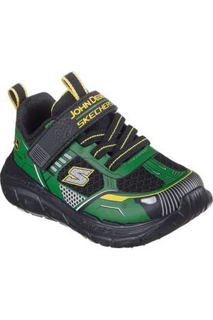 Skechers Sneaker »SKECH TRACKS-TRACTOR-TRONIX, John Deere«, Klettschuh im John Deere Design, Größenschablone zum Download