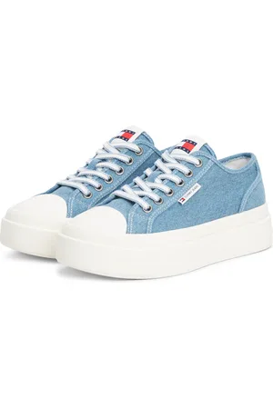Tommy Hilfiger Plateausneaker »TJW FOXING FLATFORM LC«, Freizeitschuh, Halbschuh, Schnürschuh im Jeans-Look