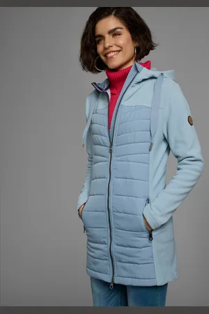 KangaROOS Langjacke, mit Kapuze, leichter Webstoff, figurbetonter Schnitt, mit Kapuze