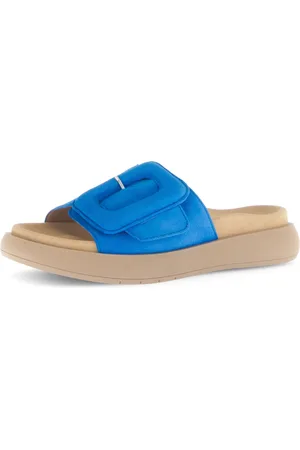 Gabor Pantolette, Plateau, Sommerschuh, Schlappen mit großer Zierschnalle