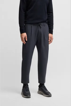 HUGO BOSS Webhose »T_Convert-Pleat«, mit Zugbund und Markenlabel
