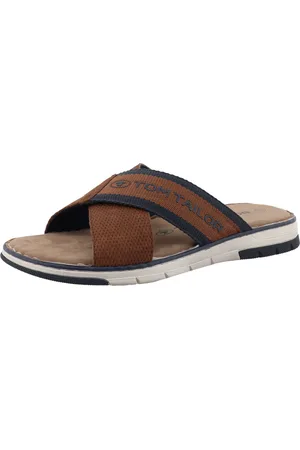 TOM TAILOR Pantolette, Sommerschuh, Schlupfschuh, Bequemschuh mit plakativem Logoschriftzug