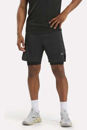 Reebok Shorts »RUNNING 2-1 SHORT/BLACK/SOLAR LIME«, (1 tlg.)
