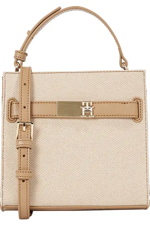 Tommy Hilfiger Henkeltasche »TH HERITAGE MINI SATCHEL CANVAS«, Damen Tragetasche, Umhängetasche, Schultertasche mit TH-Logo