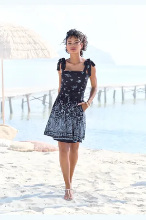 Lascana Minikleid, mit Trägern zum binden