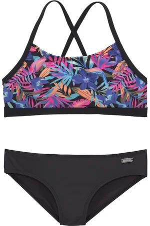 Bench Bustier-Bikini »Pitch Kids«, mit trendigem Dschungeldruck