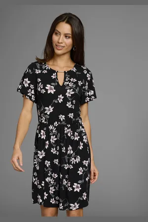 Laura Scott Jerseykleid, mit V-Auschnitt, Flügelärmeln & elastischem Bund - NEUE KOLLEKTION