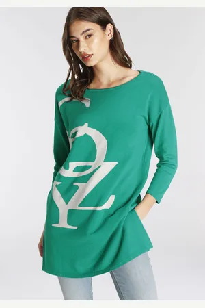 Laura Scott Longpullover, mit modernen Schriftzug