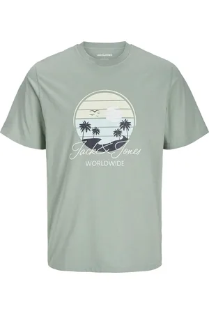 JACK & JONES Rundhalsshirt »JJPALM TEE SS CREW NECK LN«