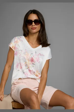Laura Scott Shirtbluse, mit edel-dezentem Blumendruck auf Satin - NEUE KOLLEKTION