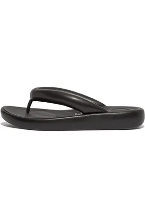 FitFlop Zehentrenner »IQUSHION D-LUXE PADDED LEATHER FLIP-FLOPS«, Sommerschuh, Schlappen mit weichem Zehensteg