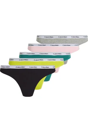 Calvin Klein String »5 PACK THONG (LOW-RISE)«, (Packung, 5 St., 5er-Pack), mit Logobund