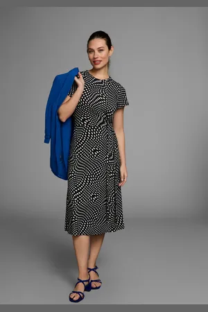 Daniel Hechter Druckkleid, mit Wickeldetail und Midiform