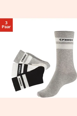&Copenhagen Tennissocken, (Packung, 3 Paar), mit Streifendesign und Vollfrottee