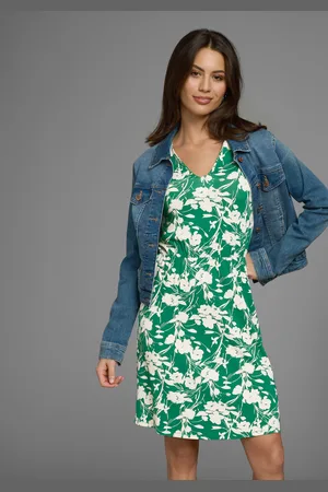 Laura Scott Shirtkleid, mit Flügelärmeln, V-Ausschnitt & elastischem Bund - NEUE KOLLEKTION