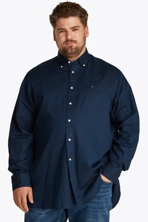 Tommy Hilfiger Langarmhemd »BT-LINEN BLEND SOLID«, Große Größen