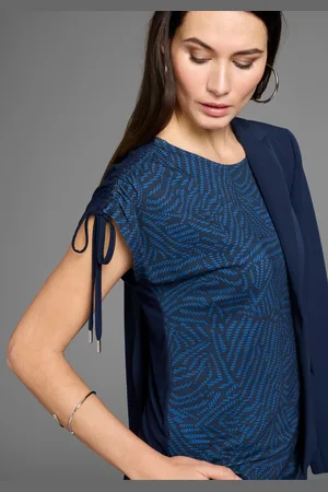 Daniel Hechter Rundhalsshirt, mit Bindedetails und Alloverprint