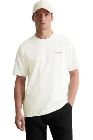 Marc O’ Polo T-Shirt, mit markantem Rücken-Print und Logoprint seitlich auf der Brust