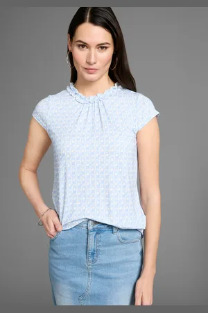 Daniel Hechter Print-Shirt, mit femininem Ausschnittdetail