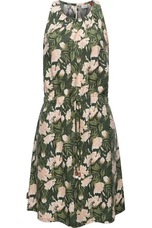 Ragwear A-Linien-Kleid »Sommerkleid Sanai Print Organic«, stylisches Sommerkleid mit verspielten Details