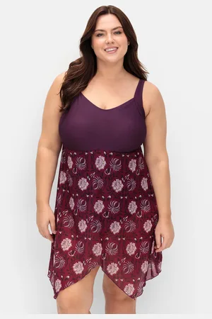 Sheego Badekleid »Badekleid mit Mesh-Rock und Shaping-Effekt«