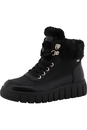 TOM TAILOR Winterboots, Keilabsatz, Winterstiefelette, Schnürboots, goldfarbene Ösen
