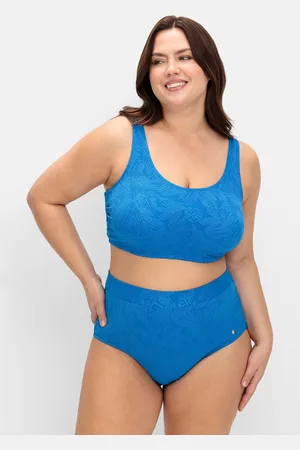 Sheego Bügel-Bikini-Top »Bikini-Bustier mit Blumen-Struktur und Softcups«