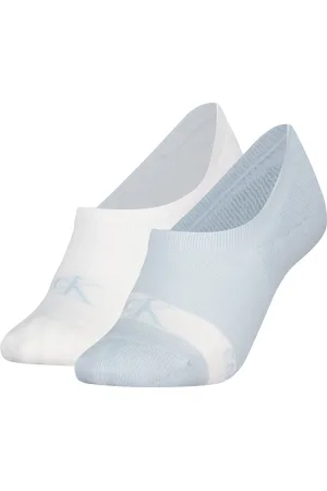 Calvin Klein Füßlinge »CKJ WOMEN HIGH CUT FOOTIE 2P GLOSSY«, (2 Paar), No-Show-Design, hoch ausgeschnitten