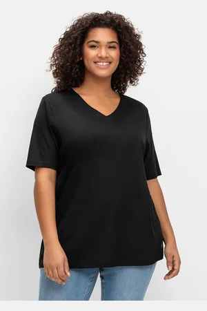 Sheego T-Shirt »T-Shirt mit doppellagigem Vorderteil«