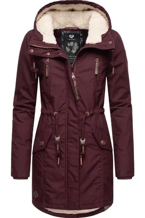 Ragwear Wintermantel »Wintermantel Elsie«, stylischer Winterparka mit Kapuze und Teddyfleece