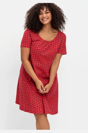 Sheego Jerseykleid »Jerseykleid mit schwingendem Rockteil«