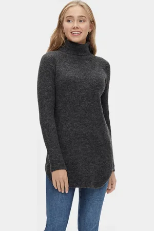 Pieces® Rollkragenpullover »PCELLEN LS LONG KNIT NOOS BC«