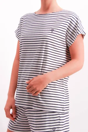 JOOP! T-Shirt »Cosy«, U-Boot-Ausschnitt, extrakurze Ärmel