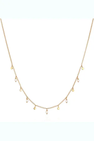 Elli Silberkette »Halskette Plättchen Perlen Modisch Elegant 925 Silber vergoldet«