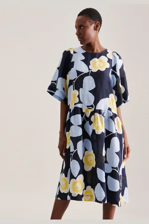 Seidensticker Sommerkleid »Schwarze Rose«, Kurzarm Rundhals Druck