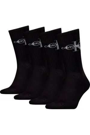 Calvin Klein Socken »CKJ MEN SOCK 4P MONOGRAM ECOM«, (4 Paar), mit Logo am Schaft