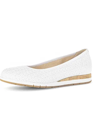 Gabor Ballerina »FLORENZ«, Keilabsatz, Komfortschuh, Bequemschuh mit Flechtmuster, Weite G