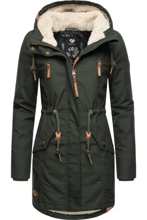 Ragwear Wintermantel »Wintermantel Elsie«, stylischer Winterparka mit Kapuze und Teddyfleece
