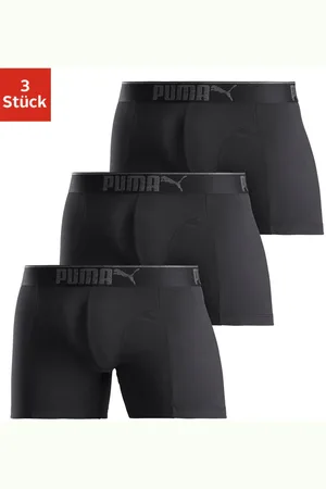 PUMA Boxershorts »Lifestyle Sueded Cotton Boxer 3P«, (Packung, 3er-Pack), mit minimalistischem Design