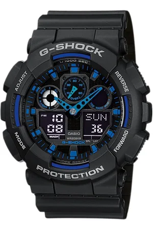 Casio Chronograph, Quarzuhr,Armbanduhr,Herrenuhr,digital, bis 20 bar wasserd.Resinarmband