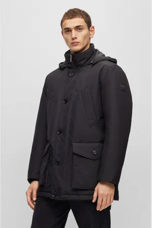 HUGO BOSS Outdoorjacke »Osiass«, mit Kapuze, mit Knopfverschluss