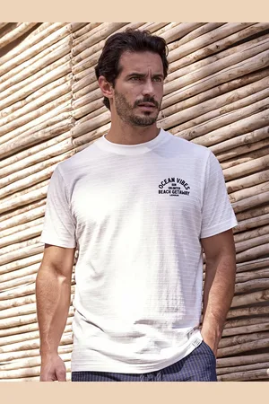 Lerros T-Shirt » Gestreiftes T-Shirt mit Front und Backprint«