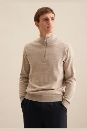 Seidensticker Strickpullover »Schwarze Rose«, Quarter Zip Uni