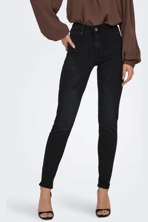 JDY Skinny-fit-Jeans »FINA MW SKINNY ANKLE JNS BLK DNM NOOS«
