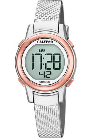 Calypso Chronograph »Digital Crush«, Armbanduhr, Quarzuhr, Damenuhr, Digitalanzeige, Datum, Stoppfunktion