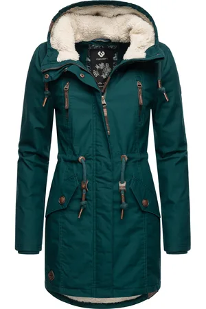 Ragwear Wintermantel »Wintermantel Elsie«, stylischer Winterparka mit Kapuze und Teddyfleece