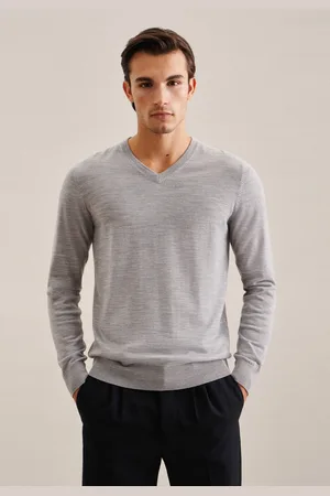 Seidensticker Strickpullover »Schwarze Rose«, V-Neck Uni